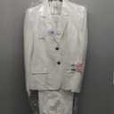 Le Suit Women's Plus Size 2 Button Inset Waist Jacket & Elastic Back Pant, 10