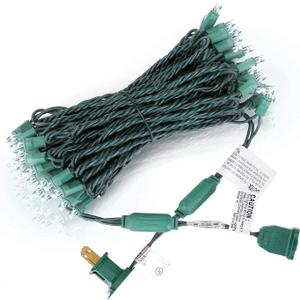 50 Counts Cool White LED Christmas Lights  25ft 5mm White Christmas Lights Outdoor Commercial Grade Waterproof, Indoor Christmas Tree Decorations, Green Wire Mini String Lights, UL, IP:65