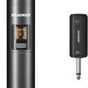Aokeo Wireless Microphone for Mic Input, UHF Metal Dynamic Handheld Multipurpose Mic with Rechargeable Receiver (Work 4hs), 160ft Range, for Karaoke Machine, Amplifier Speaker, Mixer, Church