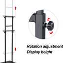 Eocnrhe Heavy Duty Banner Stand with Non-slip Mat Base, Adjustable Pedestal Poster Stand Up to 82 inches, Double Side Show Sign Stand, Connected Show Floor Standing Sign holder for Outdoor Display