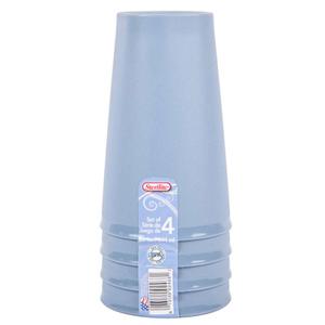 Sterilite, Tumblers, Washed Blue, Set of 3
