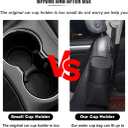 2-in-1 Large Cup Holder, 80 oz Multifunctional Car Seat Side Organizer, Hanging Water Bottle Holder Bag, Car Stuff Holder with Mesh Pocket for Phone & Drink, Suitable for Car SUV Truck (1 PC)