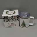 Cute Christmas Tree Mug Gift for Women Men Present Idea Insulated Christmas Coffee Mug for Him Her Dad Mom Funny Gifts Holiday Decor Xmas Cup Festive Tumbler Stainless Steel Mugs with Lid