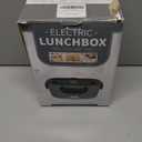 Vabaso Electric Lunch Box for Adults, 80W Heated Lunch Box Portable Food Warmer Lunch Box for Work/Men/Car/Truck with 1.5L 304 Stainless Steel Container Fork & Spoon, 110V/12V/24V (Dark Green)