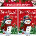 Winter Flag Set - Snowman & Cardinal - 28x40 & 12x18 Double Sided Christmas & Holiday Yard Flag (House + Garden Flags)