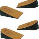 Adjustable Heel Lifts for Shoes, 1/4'' Height Increase Insoles for Achilles Tendonitis, Heel Pain, Leg Length Discrepancy, Plantar Fasciitis, Shoe Lifts Men, Women (Brown, Small (2 Pairs))