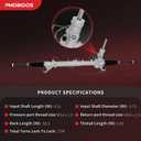 PHOBOOS Hydraulic Power Steering Rack and Pinion Assembly Compatible with Mazda 3 2010-2013 L4 2.0L 2.5L, 3 Sport 2010-2013 L4 2.0L 2.5L, New Unit, Leak Resistance, Direct Fit, Ref.26-2076