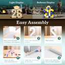 2026 Graduation Party Decorations - 2.3FT Pre-Cut 26 Marquee Numbers Sign with Light - Mosaic Foam Board Includes Glue Gun Balloons for Kindergarten Preschool College Prom