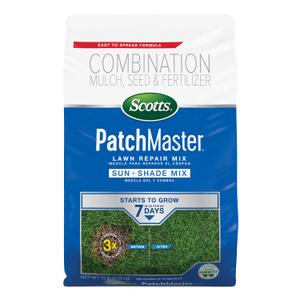 2 Packs Scotts PatchMaster Lawn Repair Mix Sun + Shade Mix, Combination Grass Seed, Fertilizer, and Mulch, 10 lbs.