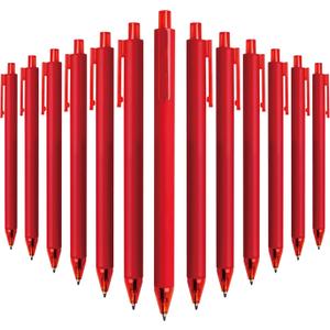 CRYLLIS Pens Bulk, 50Pack Ballpoint Pens for Black Ink Pens,Smooth Writing,No Smear Pens,Office Supplies, Back to School Gifts,Gifts for School Teacher & Easter,1.0mm(Red)