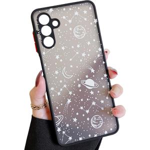 ZTOFERA for Samsung Galaxy A16 5G Case, Planet Sky Star Pattern Protective Phone Case Translucent Frosted Hard PC Back Shockproof Bumper Cover for Galaxy A16 6.7"-White