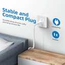 2 x TiFFCOFiO Indoor Extension Cord, 2 Prong 15 Feet Extension Cord, 3 Polarized Outlets with Safety Slide Windows,13A/1625W, 16 AWG, 1 Pack