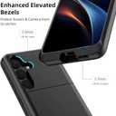 Wallet for Samsung Galaxy S25 FE Case with Card Holder Dual Layer Military Grade Protective Shockproof Hidden Card Slot Slim Fit Phone Cover - Black