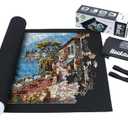 Becko US Puzzle Mat Roll Up with Drawstring Storage Bag, Felt Rollup Mat for Easy Transport & Storage, Portable Puzzle Board Puzzles Saver Keeper for Jigsaw Puzzles Up to 1500 Pieces