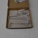 Y&M 2 Pack Deck Railing Adjustable Planter Box Brackets (6 to 12.5 in), Universal Window Box Brackets, Heavy Duty Iron Flower Box Wall Mounting Hooks for Balcony, Fences, Patio, and Garden - White