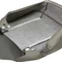 SecosAutoparts Driver Side Bottom Synthetic Leather Seat Cover Gray Compatible with Hummer H2 2003 2004 2005 2006 2007
