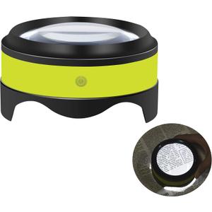 Magnifier, Rechargeable Dylviw 3X-5X Desktop Magnifying Glass, Large View Area Adjustable LED Lights, Ideal for Reading, Blueprints, Hobbies-Carrying Case Included