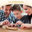 Mini Bowling Game Set, Funny White Elephant Gifts for Kids & Adults, Desk Games Stress Relievers for Adults, Kids Bowling Set for Educational Early Development, Wooden Casual Mini Bowling Ball