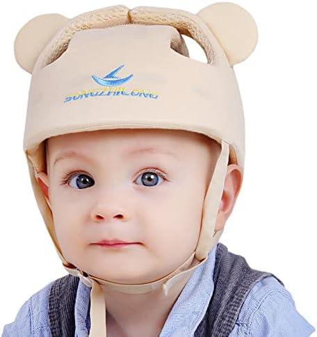 Ocanoiy Baby Infant Toddler Helmet Safety Headguard Head Protective Cushion Cute Children Adjustable Safety Helmet Hat Harnesses Cap Kid Child Crawl Walk Playing (Beige)