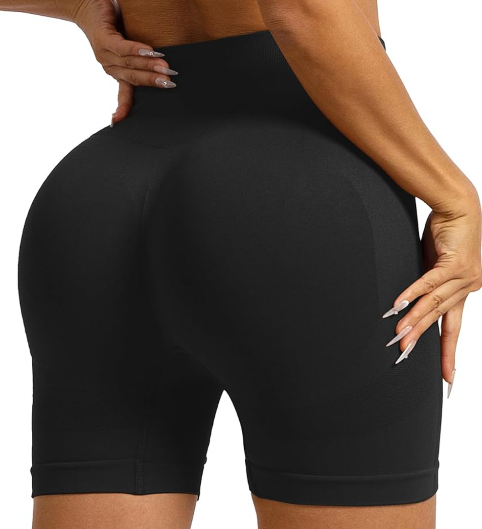 3.6" Women Seamless Workout High Waisted Scrunch Butt Lifting Gym Yoga Biker Booty Short Pants S