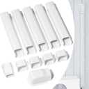 GUEQUITLEX 3" W 7.5 Ft Mini Split Line Set Cover Kit Air Conditioner Decorative PVC Line Cover Kit for Central Air Conditioner Mini Split AC Cover for Outside Heat Pumps Tubing Cover