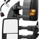 Tow Mirrors Compatible with Ford 1999-2016 F250 F350 F450 F550, Smoked Lens