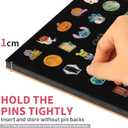 Light Up Pin Display Case 16x12 Black Enamel Pin Display Board with Light, Pin Holder and Pin Collection Display Frame, Pin Display for Wall or Tabletop, Pin Board for Enamel Pins