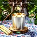 Citronella Candles Outdoor, Large Citronella Candle for Patio with Soy Wax & Essential Oil, 160 Hours Long Lasting Burn, Outdoor Candles for Backyard, Balcony, Camping & Summer Decor (4 Pack)