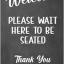 Welcome Sign Stand - Freestanding or Adhesive, Blackboard Effect Acrylic Stand for Cafes, Restaurants or Pubs
