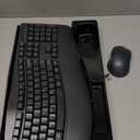 Wireless Keyboard and Mouse Combo, 2.4G Full Size Wave Keys Ergonomic Keyboard with Wrist Rest for Natural Typing, 3 DPI Adjustable Ergonomic Silent Mouse for Computer/ Laptop/ Windows/ Mac (Gray)