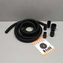 Shop Vacuum Dust Collection Hose Kit,12 Ft Dust Power Tools Hose Kit with 5 Fittings/Attachments for Shop Vacuums,Workshop, Wet/Dry, Fits Multiple Types/Brands of Woodworking Power Tools
