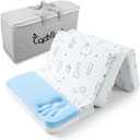 Trifold Pack and Play Mattress, 38"x26" Dual Sided Memory Foam