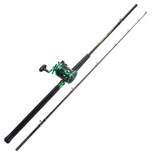 Sougayilang Catfish Rod and Reel Combo, 2-Piece MH Conventional Reel Fishing Combo, 25 lb Carbon Drag for Large Flathead and Blue Catfish, Saltwater-Ready for Salmon and Steelhead Bottom Fishing