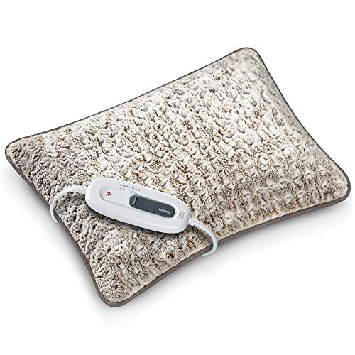 Beurer UHP48N Lux Heated Body Pillow, Lumbar Support Pillow for Back Pain Relief, Microplush Heated Pillow with 6 Temperature Settings and Auto Shut-Off, Back Pillow for Sore Muscles