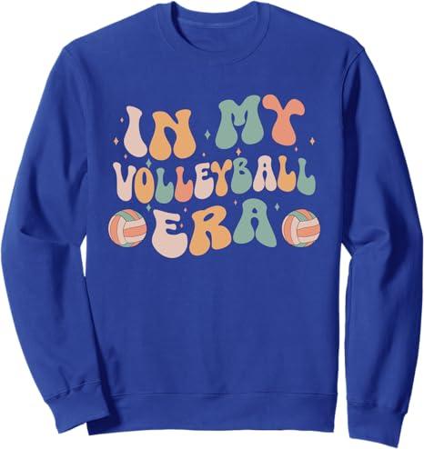 In My Volleyball Era Beach Volleyball Team Player Coach Sweatshirt, Blue, Size: 2XL