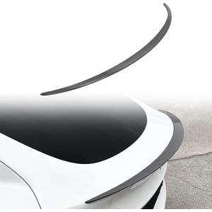 Spoiler Fit for Tesla Model Y 2020-2024, Upgrade ABS Material Rear Spoiler Wing OEM Rear Trunk Lip, Model Y Accessories, Glossy Carbon Fiber