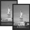 ENJOYBASICS 12x18 Picture Frame, Display for 12 x 18 Poster, Wall Gallery Photo Frames, Black, 2 Pack