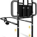 Bed Rails for Elderly Adults Safety, Adjustable Bed Assist Rail - Portable Bed Cane Supports 400 Lbs,ASTM Approved Bedside Safety & Stability for Seniors, for Bed Frames 14.57"-20.67"
