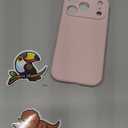 Shockproof Case for iPhone 17 Pro Max Liquid Silicone Phone Case, Full Body Camera Lens Protective Phone Cover, Anti-Scratch Soft Microfiber Lining Slim Thin Skinny iPhone 17 Pro Max Case - Pink