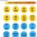 Soccer Keepy-Uppy Challenge Dice Set. Soccer Gifts for Boys and Girls. Indoor Soccer Skills Accessories. Football Stocking Filler Training Equipment for Teenage Boys or Girls. Birthday Gifts