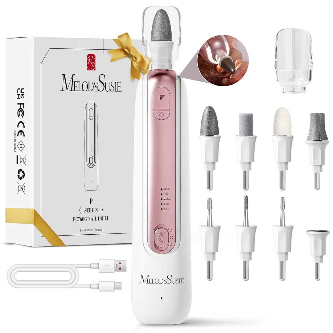 MelodySusie Anti-Dust Pedicure Nail Drill PC760G for Thick Toenail Filing