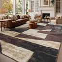 Mugorn Modern Geometric Living Room Rug, Soft Large 9x12 Area Rug