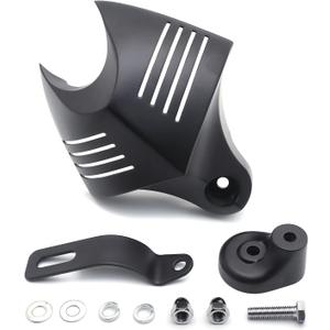 MT246-001-BK Black Horn Cover Compatible with Big Twins V-Rods Stock Cowbell Horns 1992-2020
