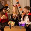 3PCS Halloween Candy Bowl 10 Inch Large Halloween Candy Basket Plastic Trick or Treat Bowls Big Candies Bowl with Holder Trick or Treat Decorations Bowls for Party Serving Candies Holder (Black)
