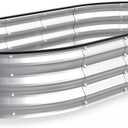 Kesfitt Raised Garden Bed, 6x3x1 FT Galvanized Steel Metal Raised Garden Bed, Oval Open-Bottom Design, 12-Inch Deep for Outdoor Vegetable & Herb Gardening, Silver