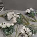 HyeFlora 35 PCS Artificial White Roses with 15 PCS Fake Baby Breath Realistic Fake Flowers Bouquet with Stem for DIY Wedding Party Home Decoration Vase Tables Centerpieces Arrangements Gift for Her