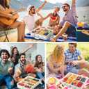 Snackle Box Container with Sealed Lid  Portable BPA-Free Snack Box with Foldable Handle, Divided Serving Tray for Fruit, Candy, Nuts & Veggies  Perfect for Travel, Picnic, Beach & Party 11.8" x 8.8" (White)