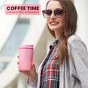 3 x 2pcs Silicone Boot for Owala Smoothsip Slider Coffee Tumbler 12oz 20oz, Anti-Slip Protective Sleeve, Rubber Bottom Protector for Travel Coffee Mug, Cup Tumblers Accessories for Owala', Pink