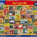 White Mountain 1000 Piece Jigsaw Puzzle Funny Rules, Crazy State Laws Large Pieces, Gift for Adults and Family, 24"x30" in, Collage