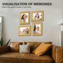 Splinterix 8x10 Gold Picture Frame Set of 2, Ornate Vintage 8 x 10 Photo Frame for Wall Decor or Tabletop Display, 8x10 Gold Frames with Real Glass, Display 5x7 Pictures with Mat or 8x 10 without Mat for Antique Dco